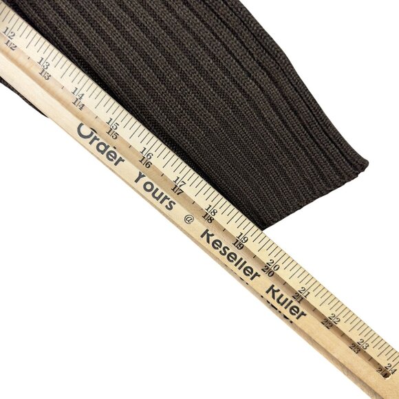 Robert Louis Jacket XL Maroon Ribbed Knit & Suede Style Preppy Full Zip Pockets - Picture 9 of 10